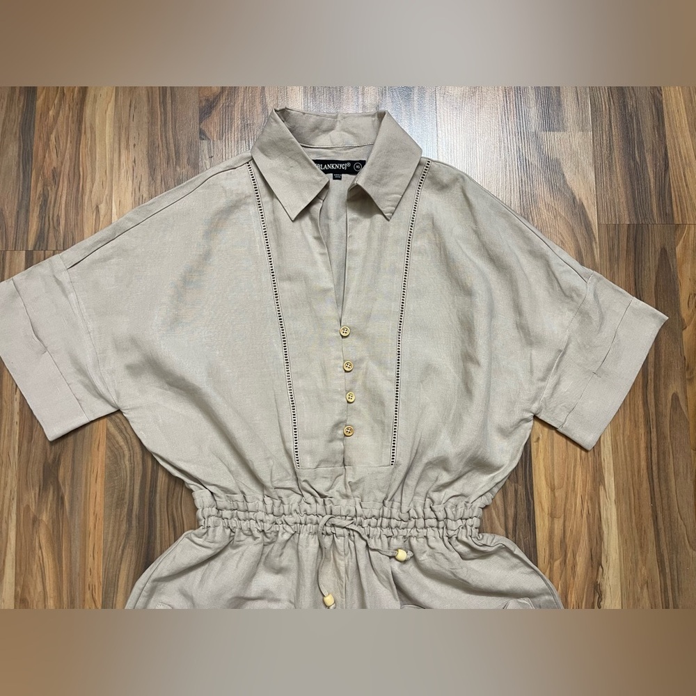 Blank NYC linen short rompers - Picture 3 of 11